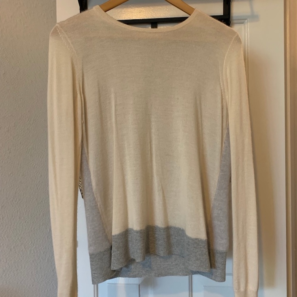 J Brand Tri Colored Cashmere Sweater